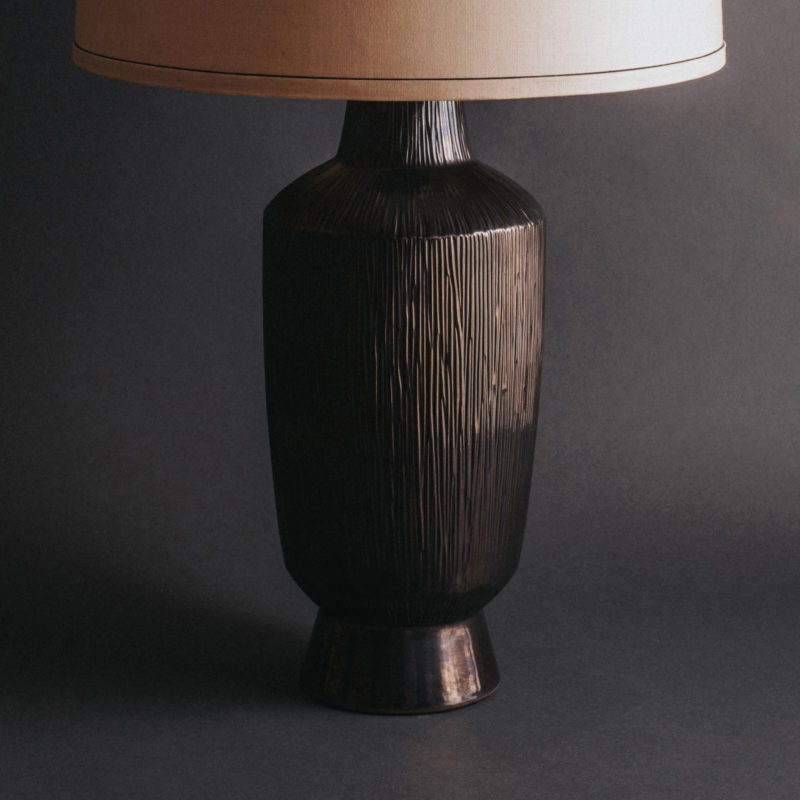 Design Technics Gunmetal Glaze Table Lamp