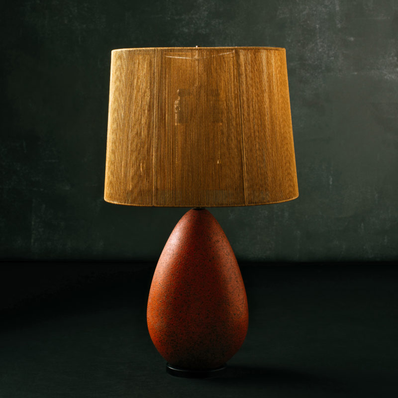 Ceramic Table Lamp with Original String Shade