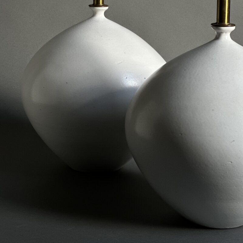 Design Technics Milk White Glaze Table Lamps