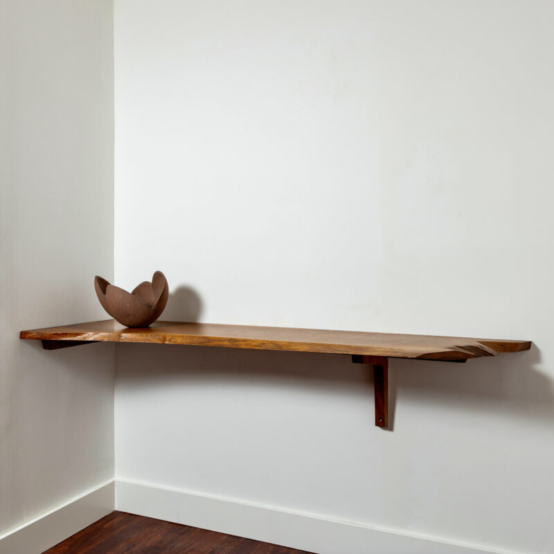 George Nakashima Corner Shelf, Signed, 1971